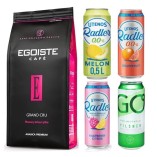 Кофе Egoiste и 4 банки пива